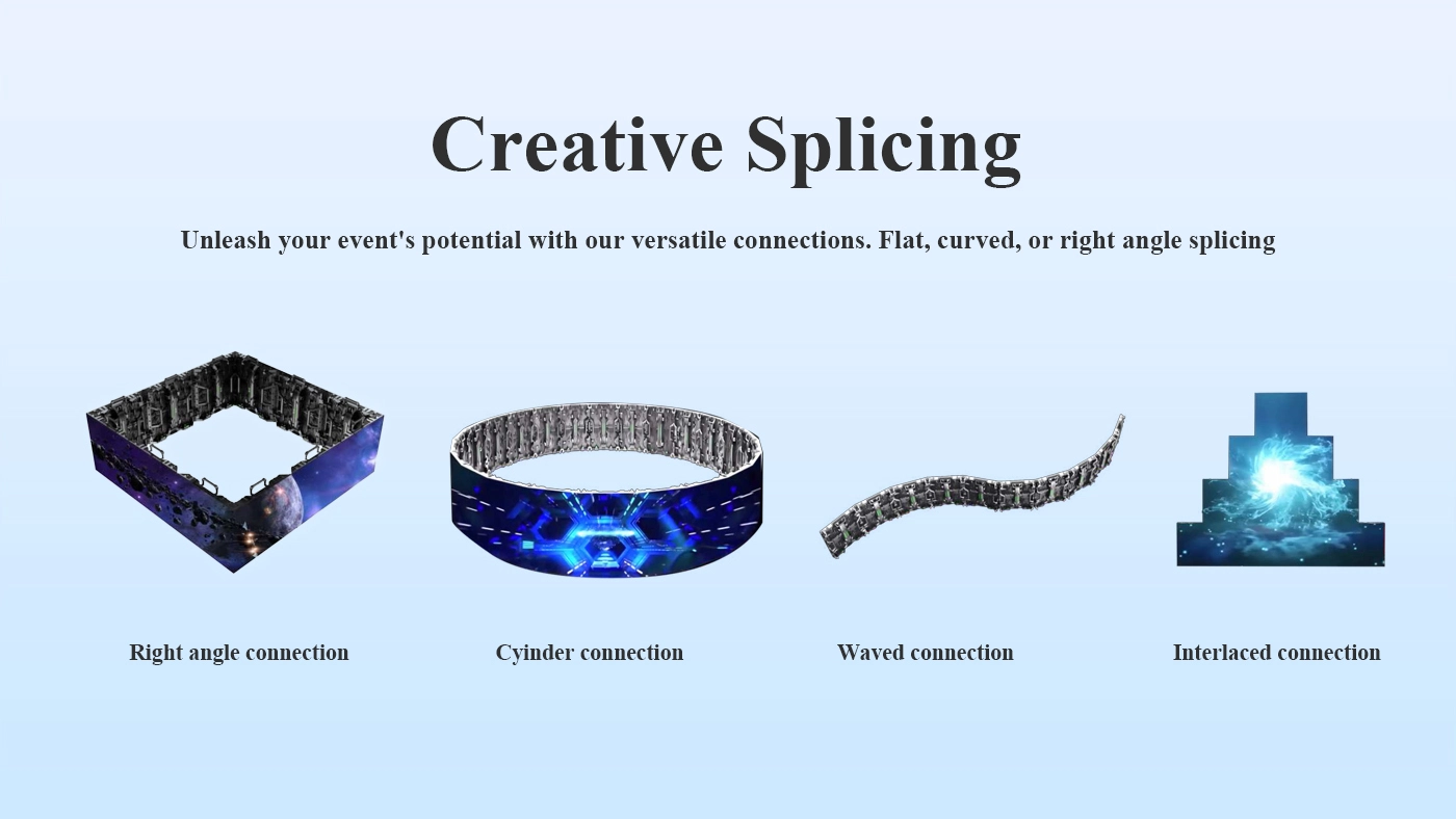 creative splicing P3.91 LED display screens