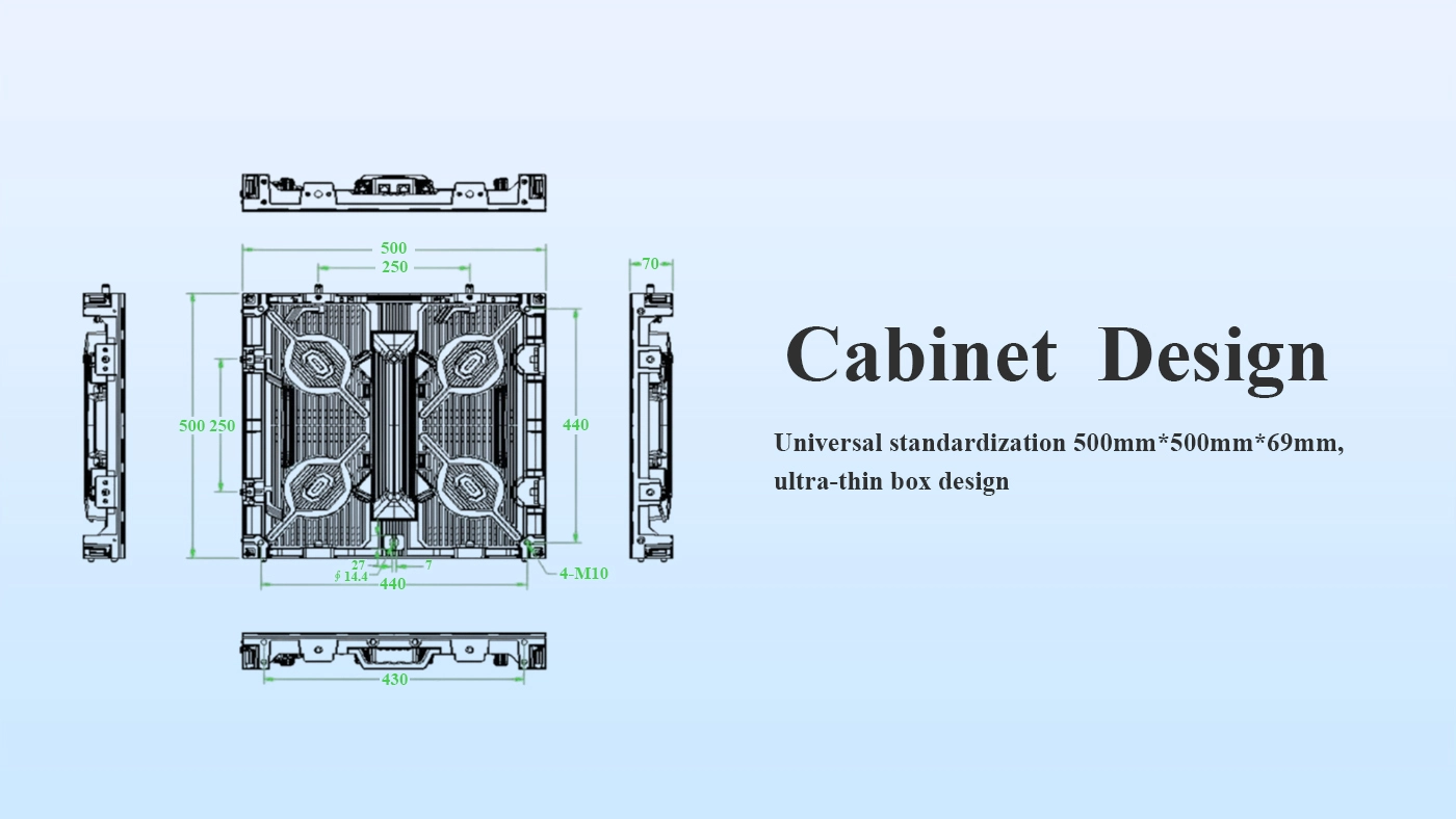 COB LED rental display cabinet design