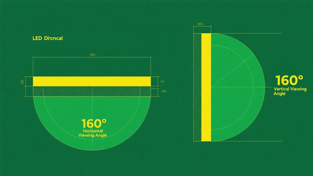 viewing angles of an LED display,