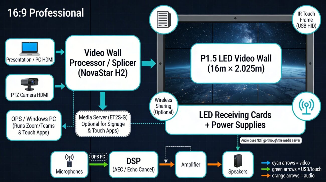 ll-in-One LED Wall in a Meeting Room